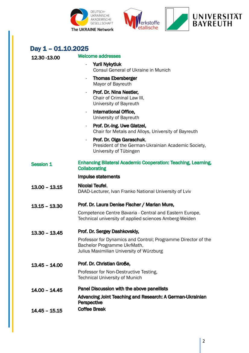 PDF Programme for the days of ukraine 2025