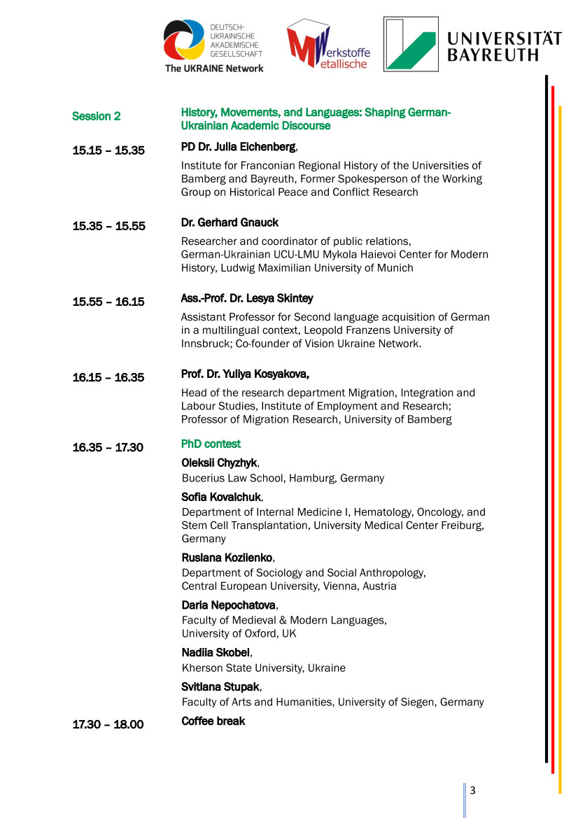 PDF Programme for the days of ukraine 2025