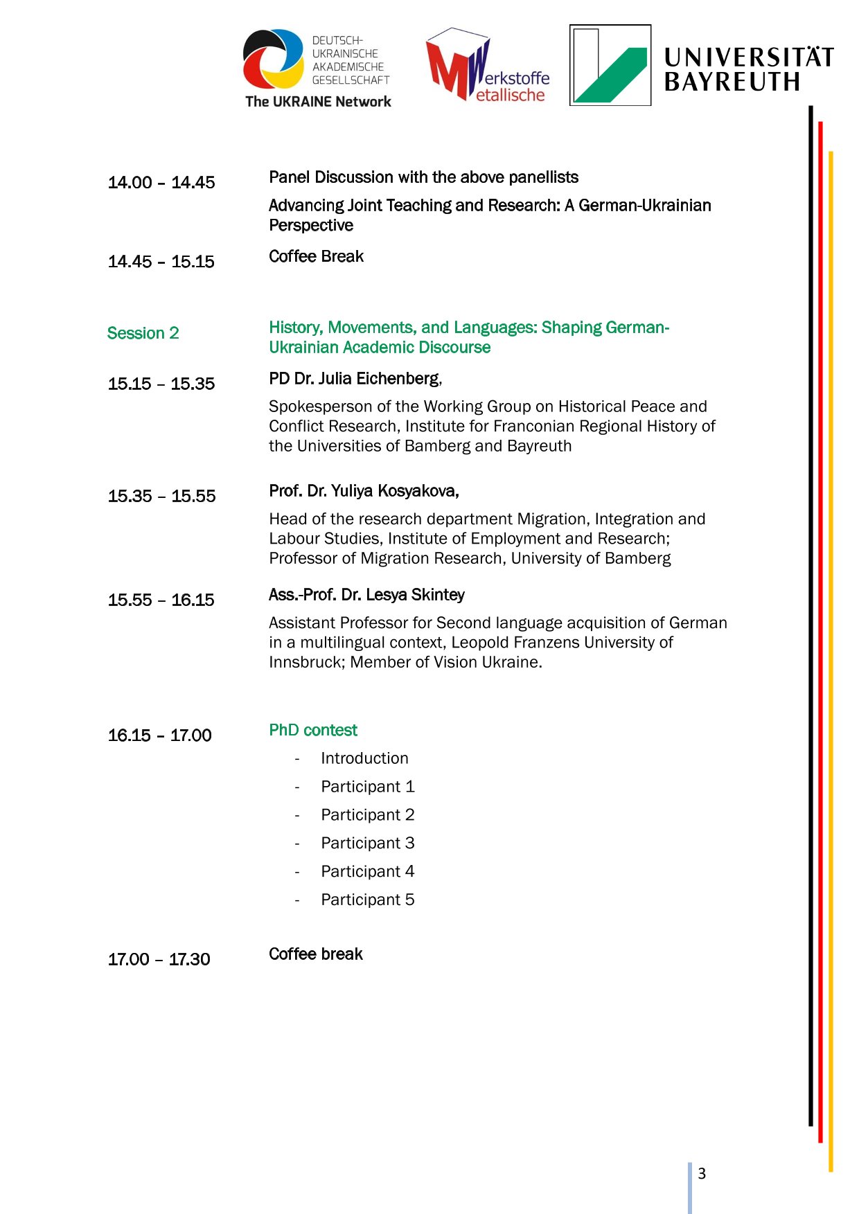 PDF Programme for the days of ukraine 2025