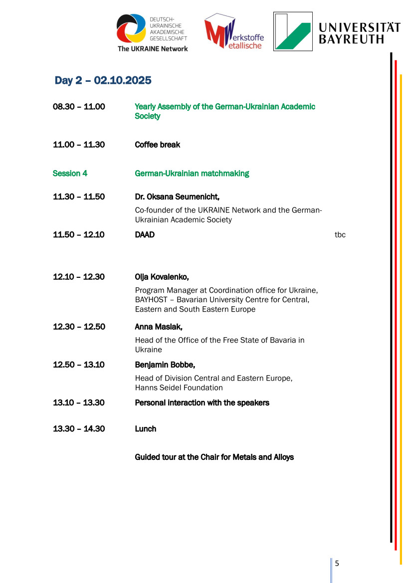 PDF Programme for the days of ukraine 2025