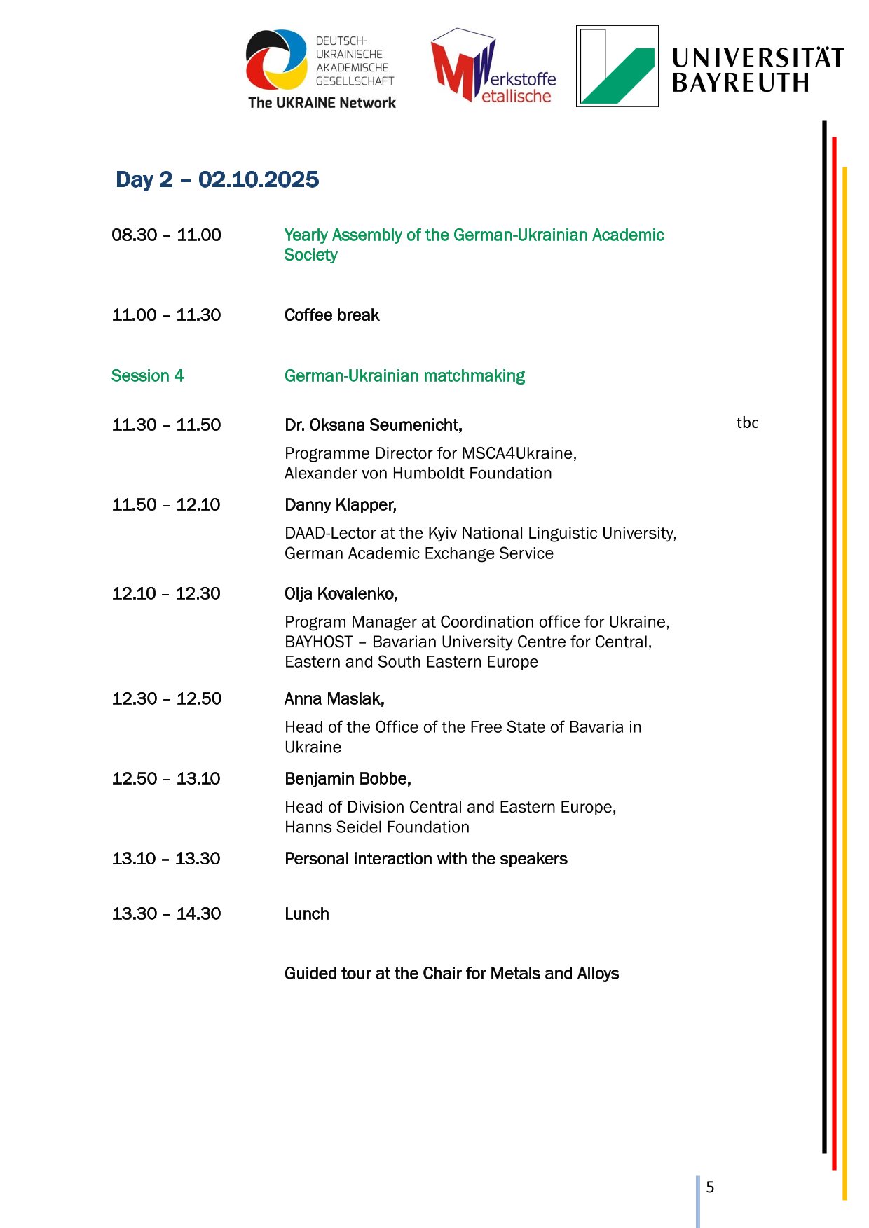 PDF Programme for the days of ukraine 2025