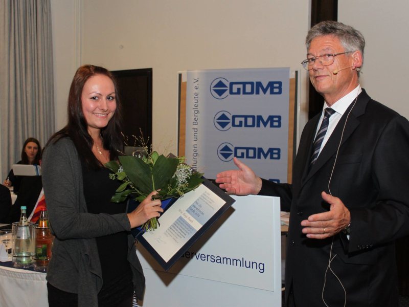 "Förderpreis der Stifterverbandes Metalle 2014" der "Gesellschaft der Metallurgen und Bergleute" (GDMB)
