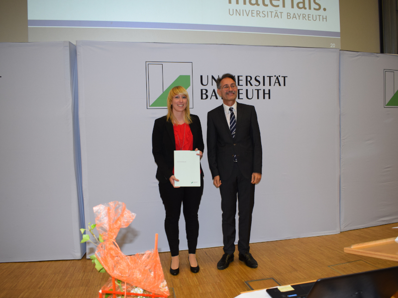 Studienpreis Materialwissenschaft und Werkstofftechnik 2018 an Frau M. Sc. Selina Körber, Fakultät für Ingenieurwissenschaften, Uni Bayreuth